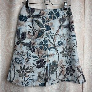 Harve Bernard Fit & Flare Fairycore Floral Boho Midi Skirt Size 4 Petites